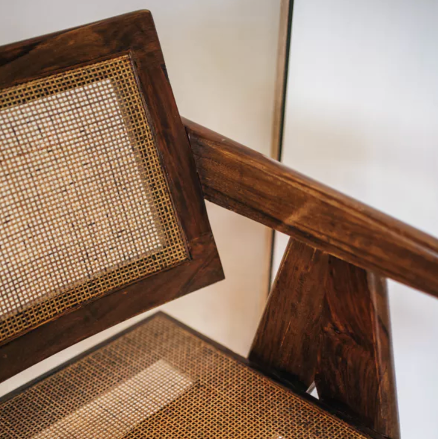 ROSALIA - Fauteuil en bois de manguier et rotin