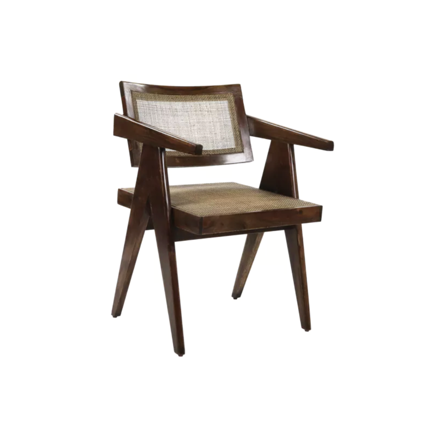 ROSALIA - Fauteuil en bois de manguier et rotin