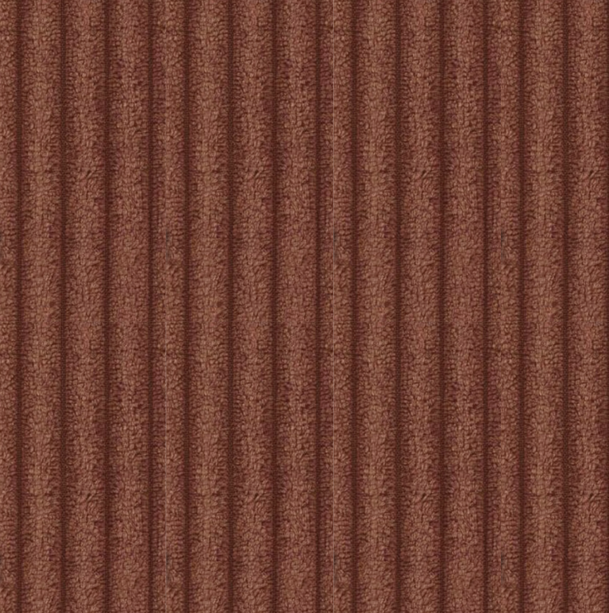 BROWER TERRACOTTA - Canapé d'angle en tissus côtelé