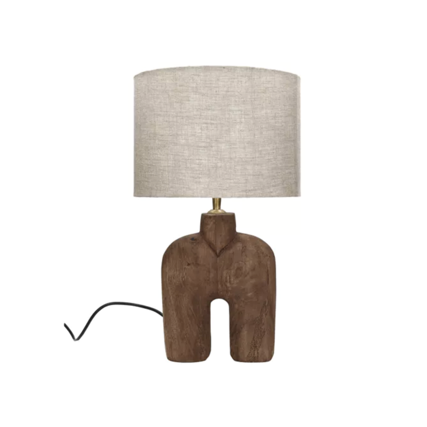 LAMPEDUSA - Lampe de table en bois de manguier