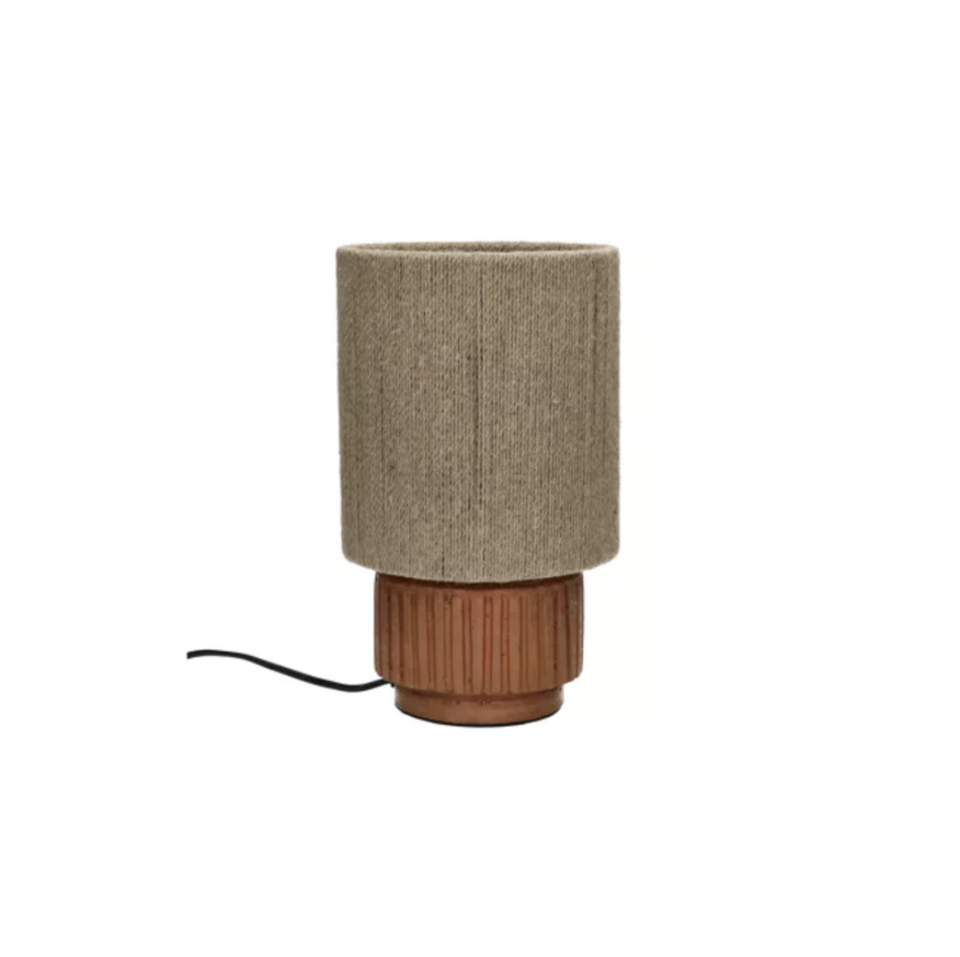 CORDOBA - Petite lampe en terracotta et jute