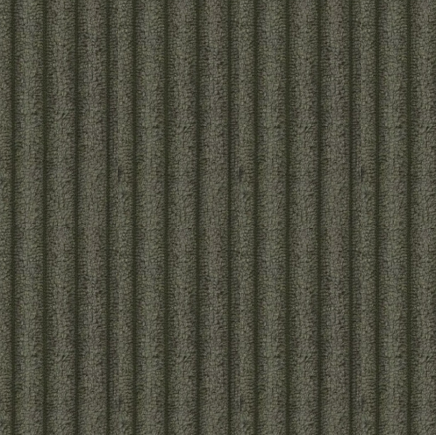 BROWER VERT - Canapé d'angle en tissus côtelé