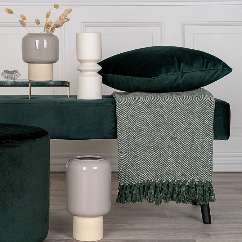 CORT - Plaid vert et blanc