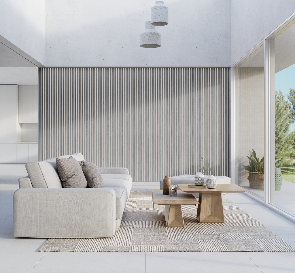 SNOWDRIFT - Parement mural XXL avec feutrine acoustique 8 mm - Prix à la boite (1,50m²)