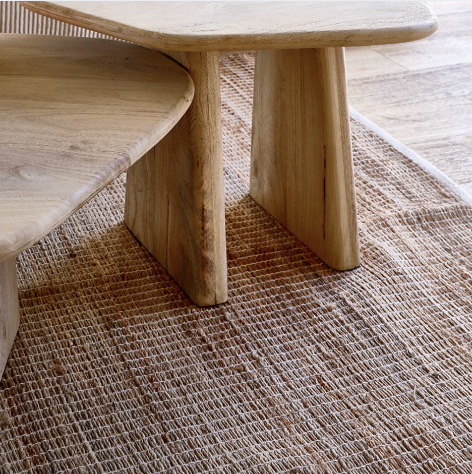 JAYA - Tapis en jute et coton tissé à la main (240x180)