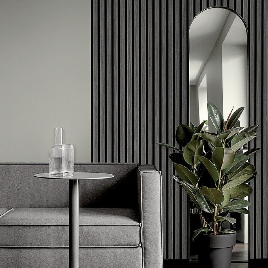 ELEMENTS BLACK - Parement mural XXL avec feutrine acoustique 9 mm - Prix à la boite (1,36m²)