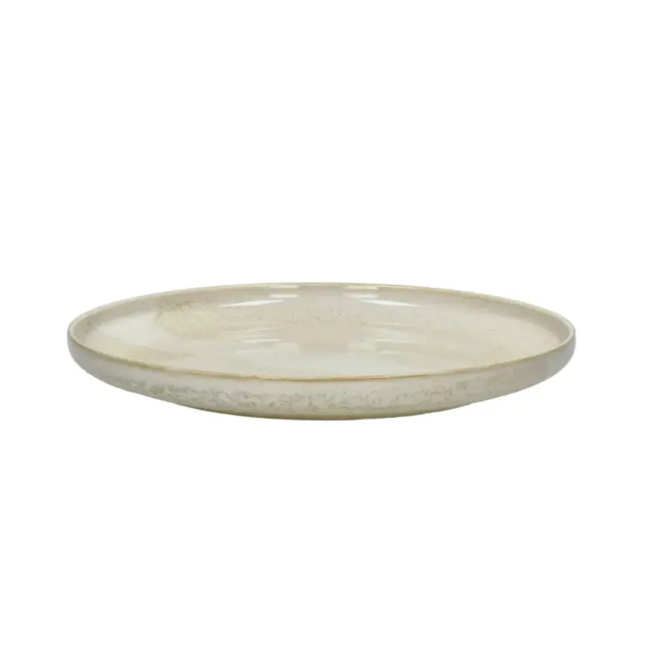 NOUGAT - Grande assiette à dîner en porcelaine beige