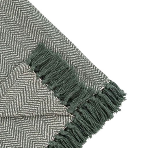 CORT - Plaid vert et blanc en coton
