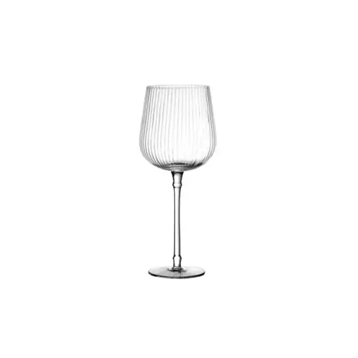 GRACE - Verre à vin en verre transparent strié